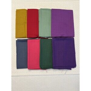 V.I.P By Cranston 8 Medium Asst Solids Fat Quarters 18” X 22” Cotton Fabric Cuts